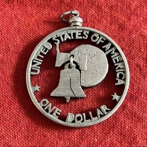 Eisenhower Dollar Reverse Cutout Coin Jewelry Pendant